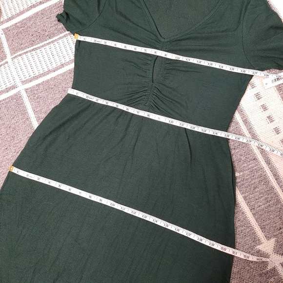 RIBBED keyhole midi dress size M - Picture 10 of 11